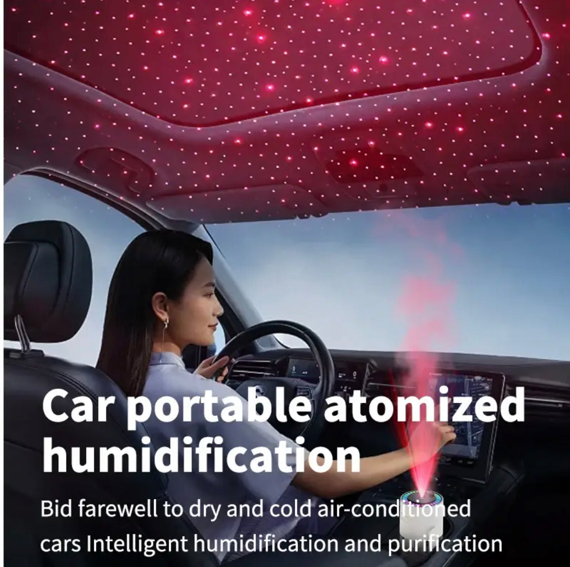 Mini Air Humidifier with Starry Sky Lights, Creative Head with Color Luminescence Humidifier, Night Light Lamp Humidifier Mini Air Humidifier with Starry Sky Lights, Creative Head with Color Luminescence Humidifier, Night Light Lamp Humidifier